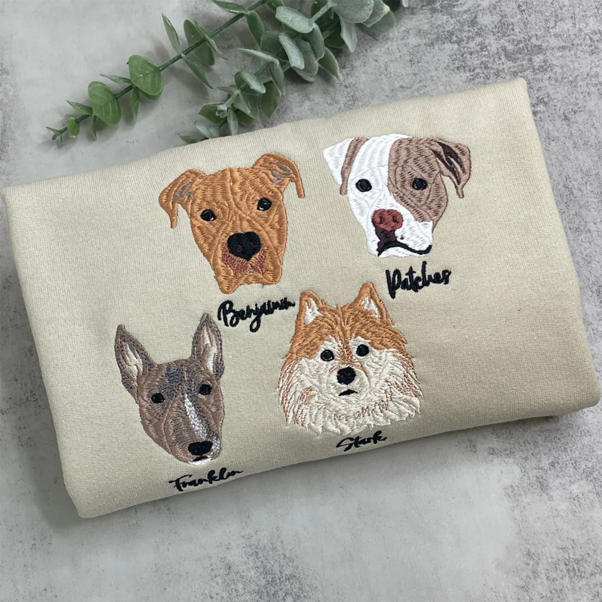 🐶🐱Custom Embroidered Pet Sweatshirt, Hoodie with Photo Portrait - Personalized Pet Gifts - Image 8