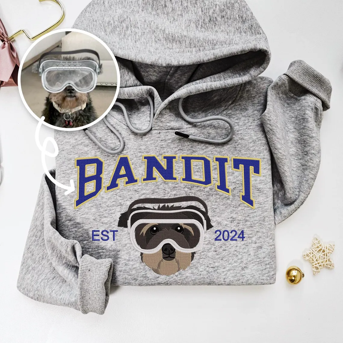 Custom Pet Face Embroidered Sweatshirt From Photo- Gift For Pet Lovers - Image 12