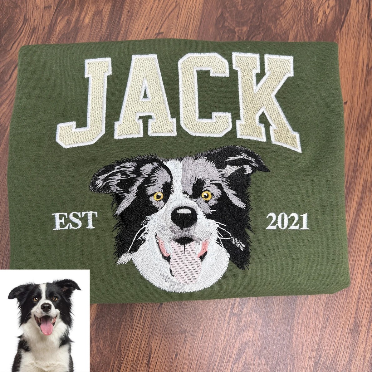 Personalized Varsity Dog Embroidered Sweatshirts