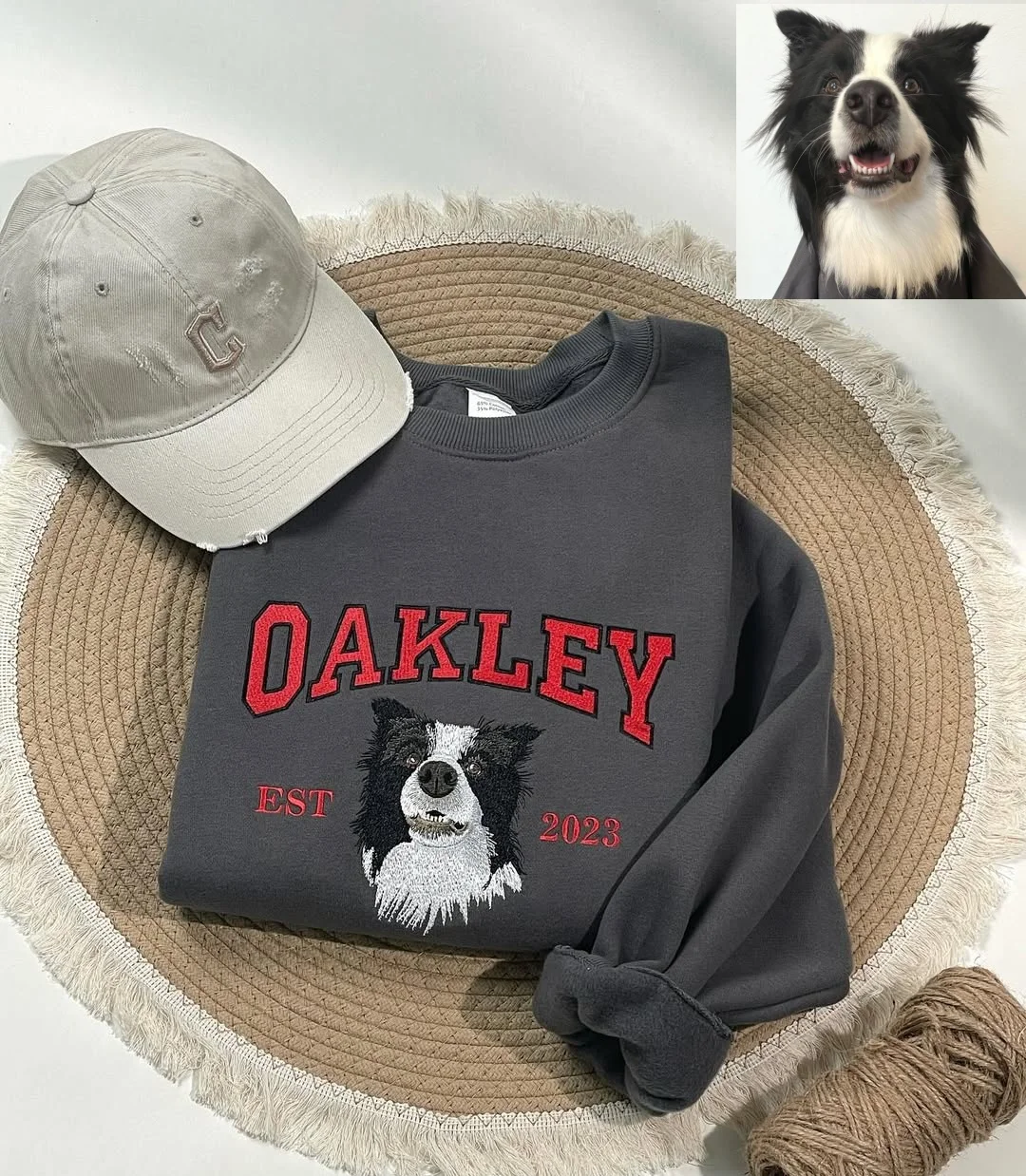 Personalized Varsity Dog Embroidered Sweatshirts - Image 2