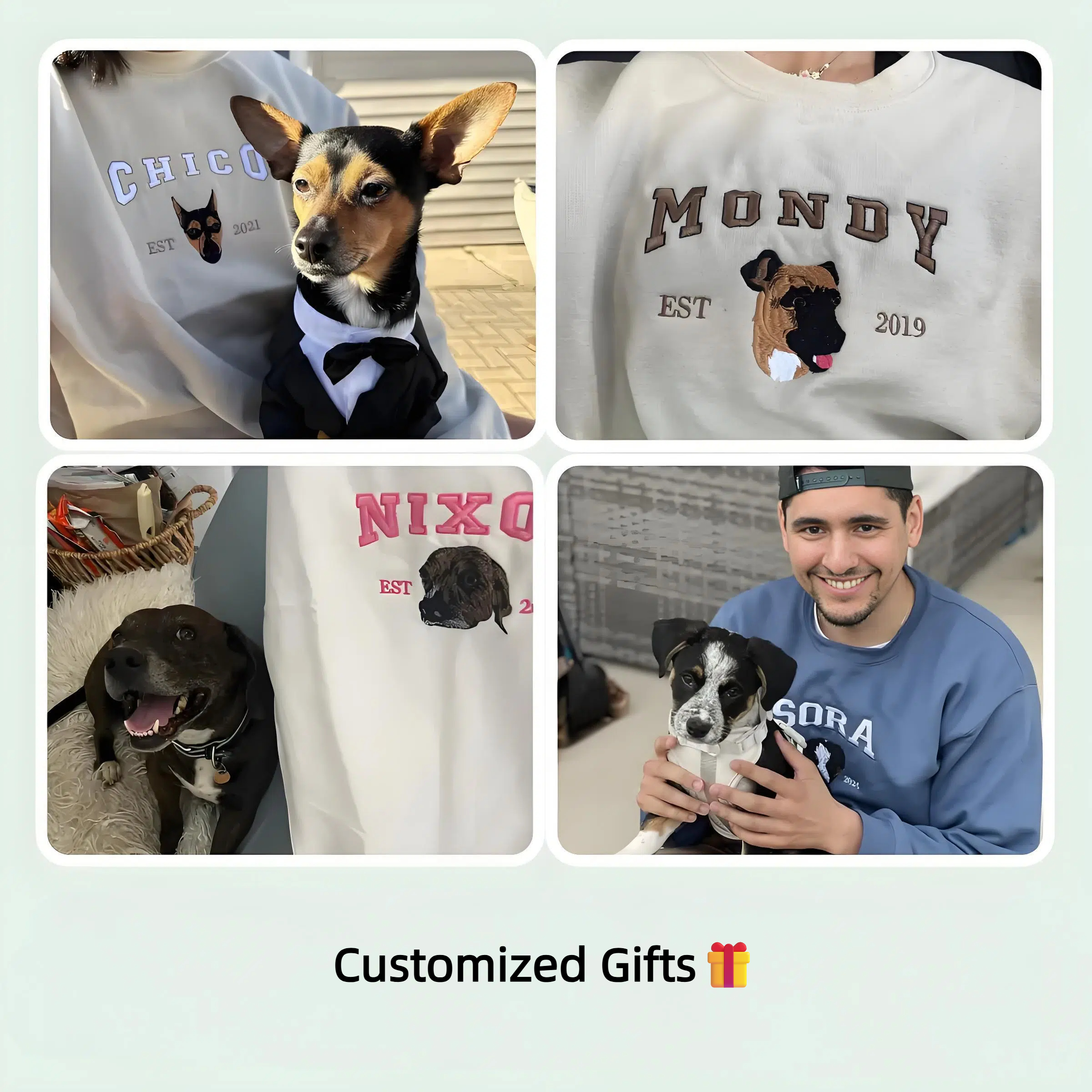 Personalized Varsity Dog Embroidered Sweatshirts - Image 13