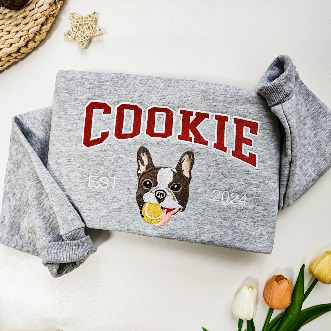 Custom Pet Face Embroidered Sweatshirt From Photo- Gift For Pet Lovers - Image 8